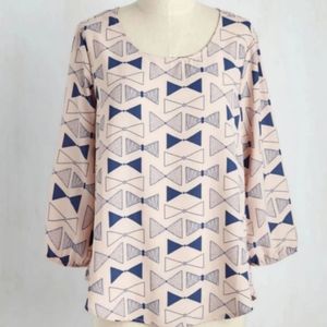 Mauve Flowy Top 3/4" Sleeve Top Size Medium